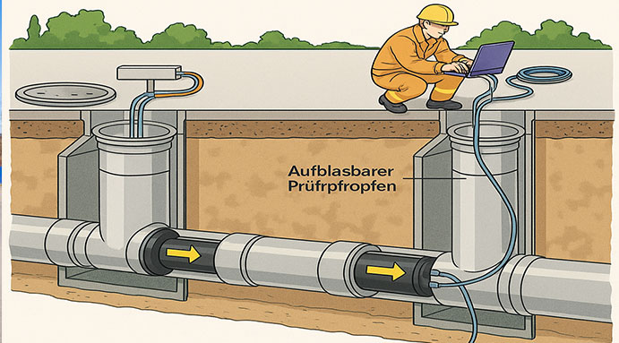 Professionelle Dichtheitsprüfung von Abwasserleitungen mit moderner Messtechnik